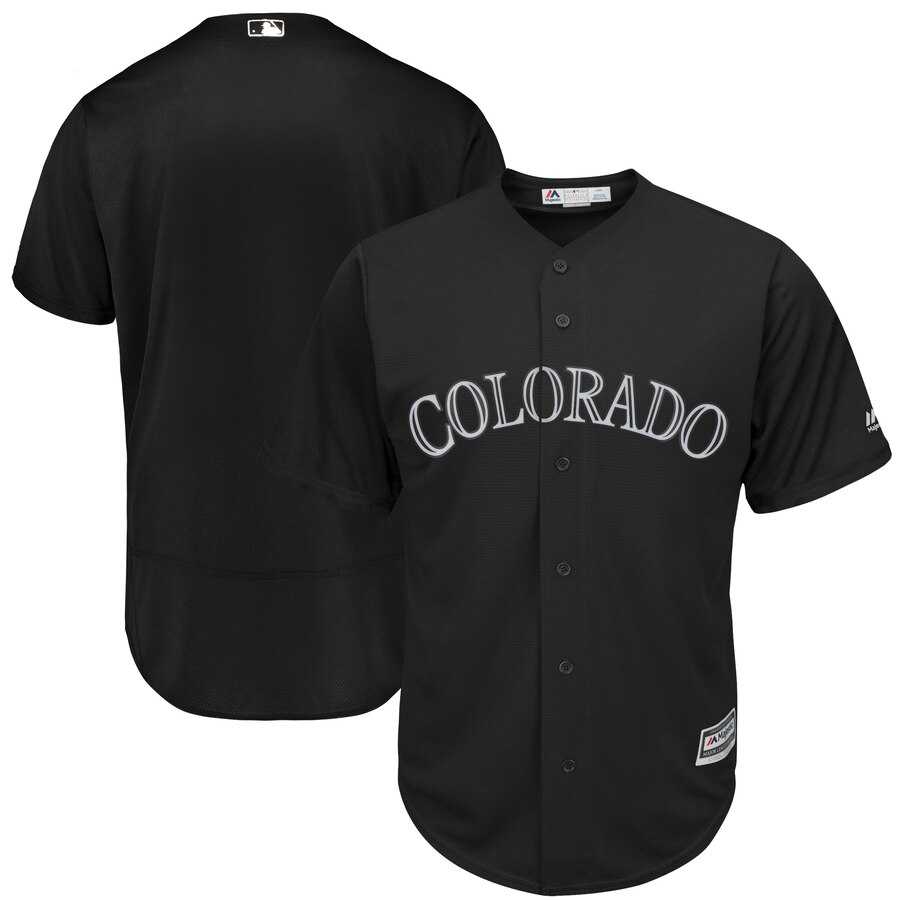 Rockies Blank Black 2019 Players' Weekend Authentic Player Jersey Dzhi